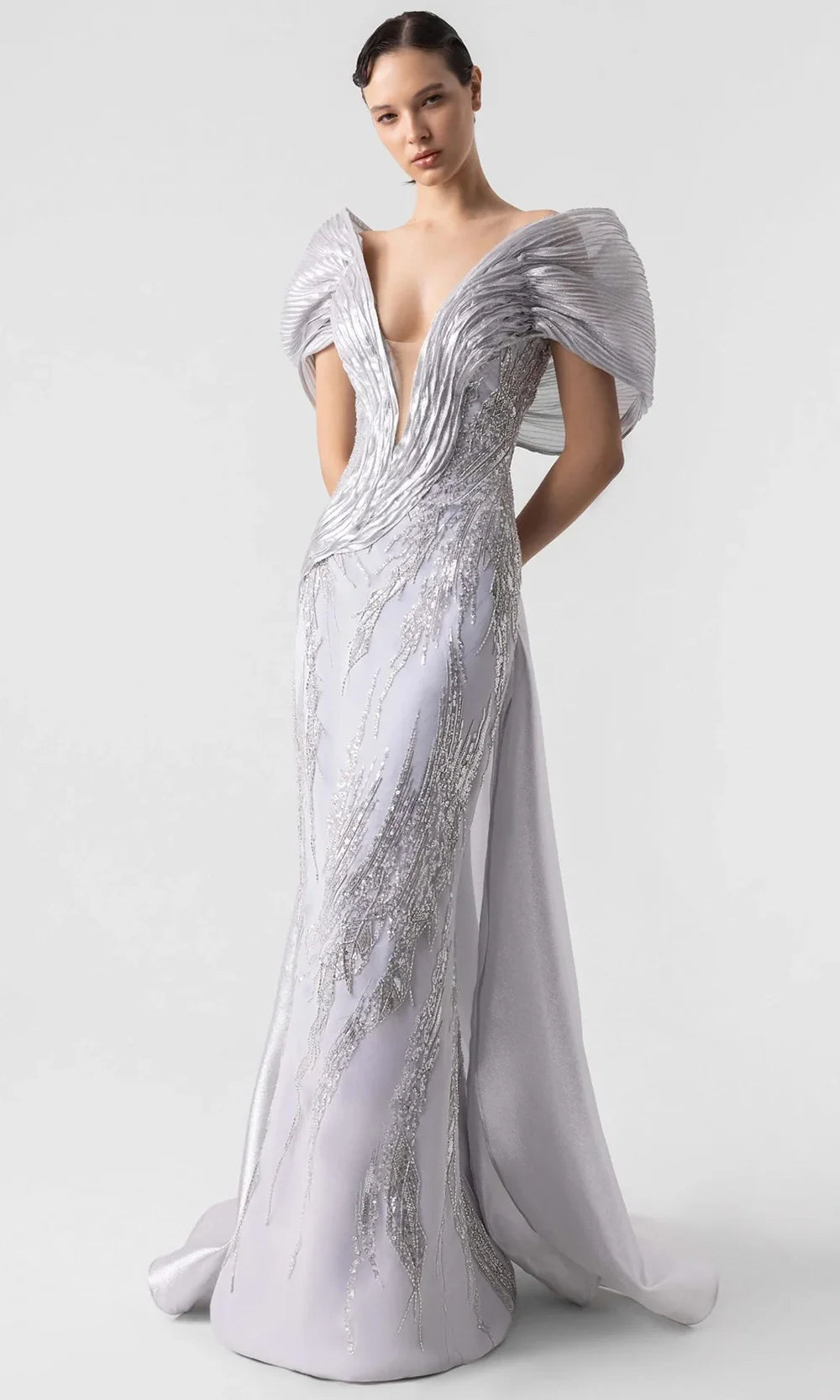 MNM Couture G1939 - Beaded Bodice Sheath Evening Gown Evening Dresses