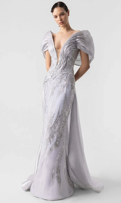 MNM Couture G1939 - Beaded Bodice Sheath Evening Gown Evening Dresses