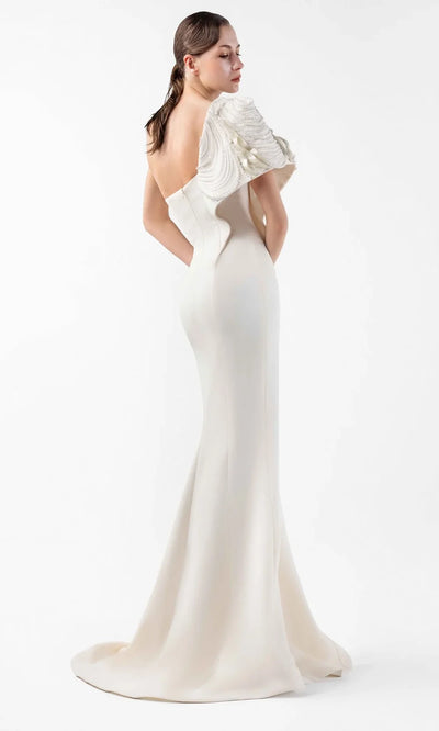 MNM Couture G2003 - Puff Sleeve Mermaid Evening Gown Formal Gowns