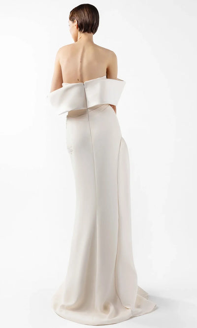 MNM Couture G2007 - Pleated Bodice Off Shoulder Gown Formal Gowns