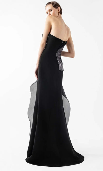 MNM Couture G2021 - Embellished Strapless Gown with Slit Prom Dresses