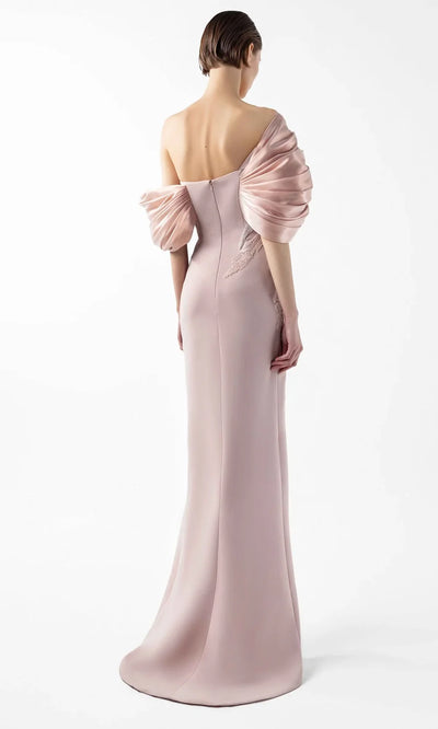 MNM Couture G2034 - Embellished Sheath Gown with Slit Formal Gowns