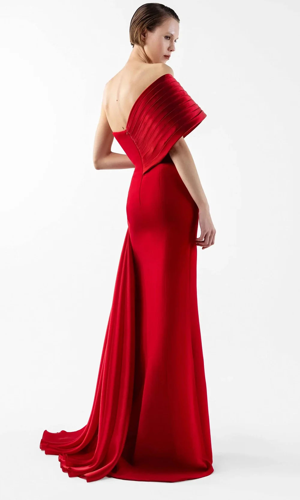 MNM Couture G2040 - High Slit Asymmetric Sheath Gown Formal Gowns