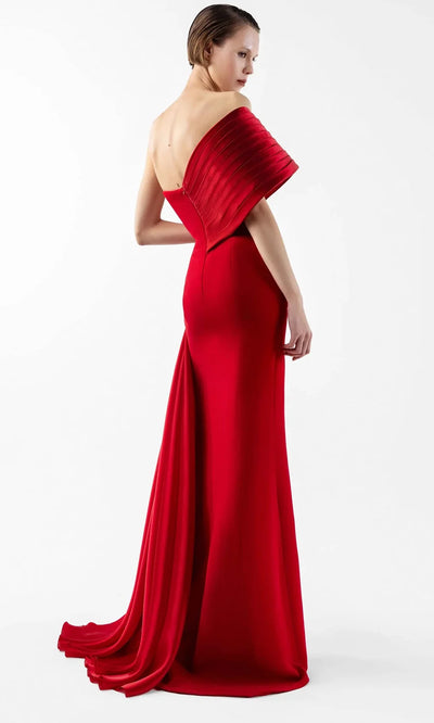 MNM Couture G2040 - High Slit Asymmetric Sheath Gown Formal Gowns