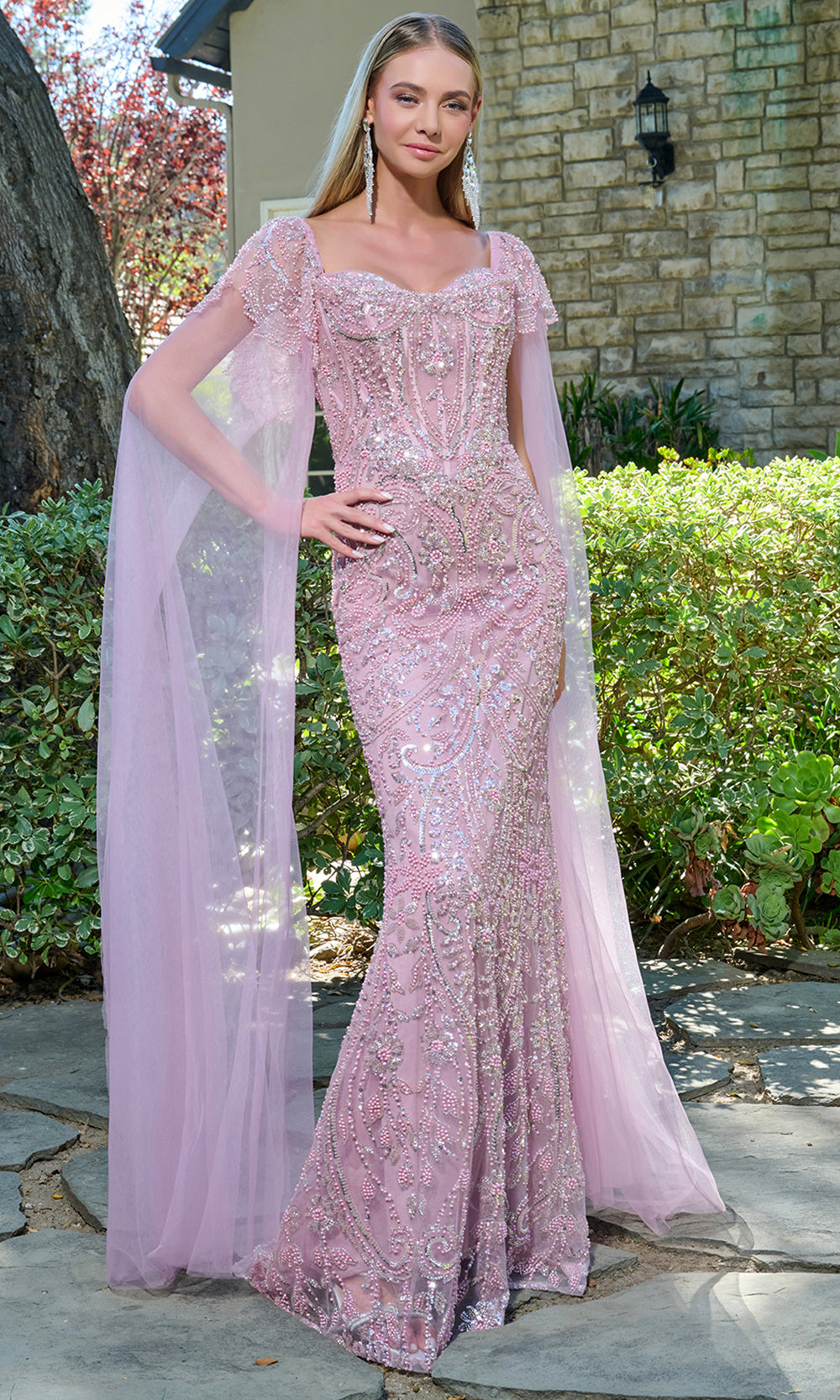 GLS by Gloria GL3704 - Bead Encrusted Sweetheart Formal Gown Mother of the Bride Dresses in Pink