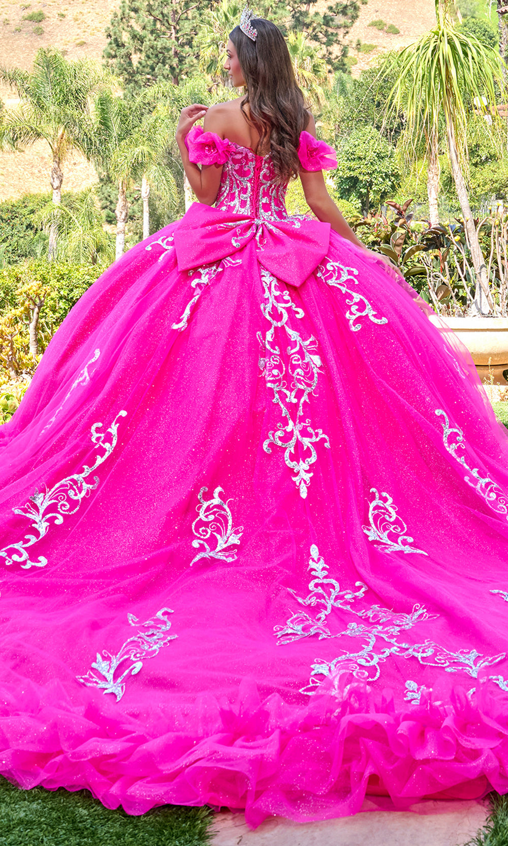 Elizabeth K GL3709 - Tiered Ruffle Hem Embellished Ballgown Quinceanera Dresses