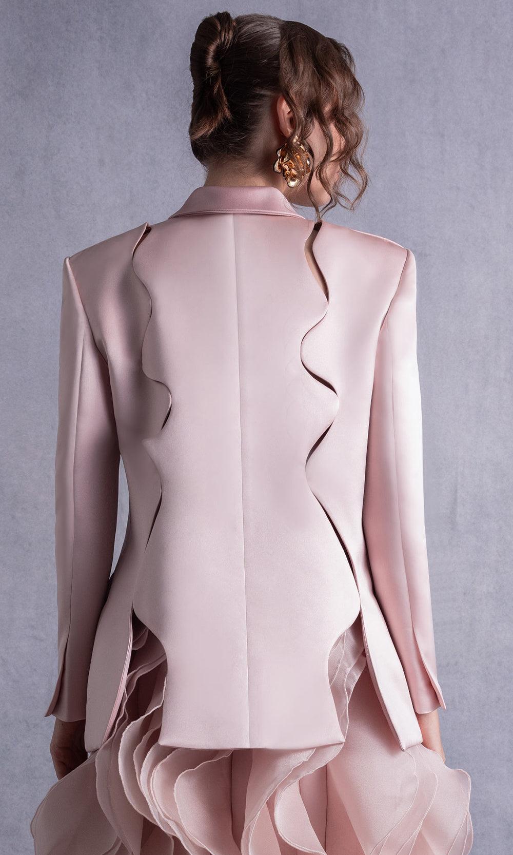 MNM Couture GOS2504 - Ruffled Skirt Long Sleeve Jacket Gown Formal Gowns