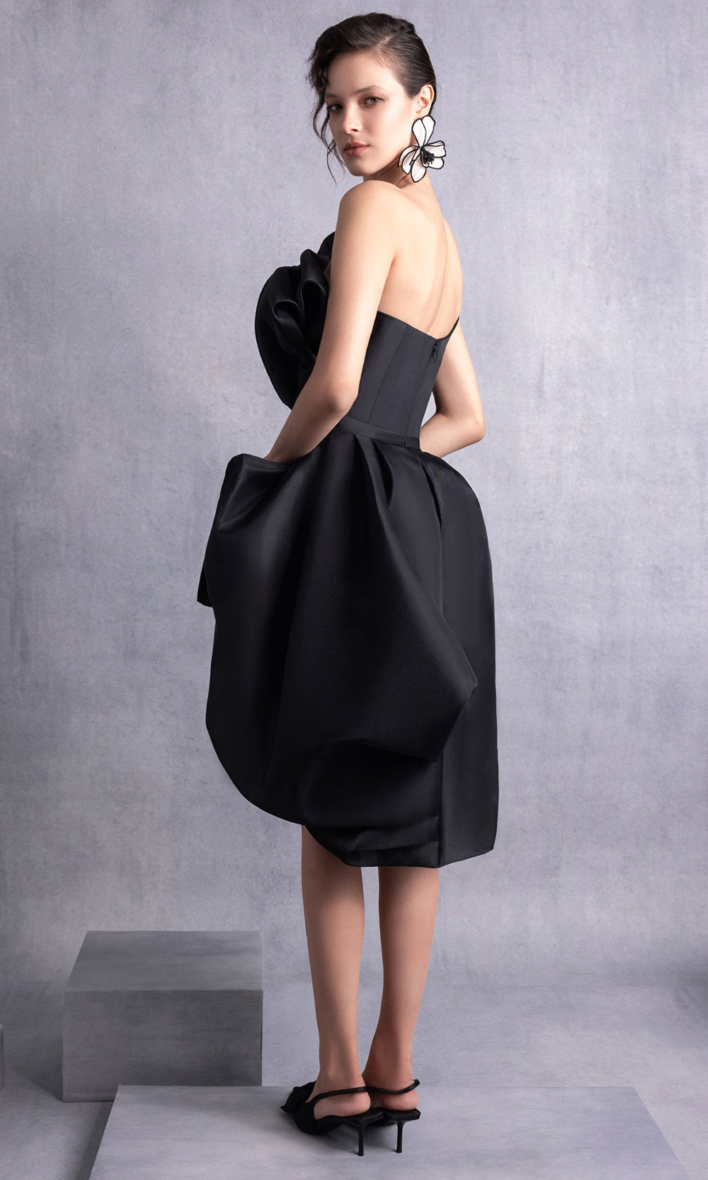 MNM Couture GOS2528 - Draped Bodice Knee-Length A-Line Dress Cocktail Dresses