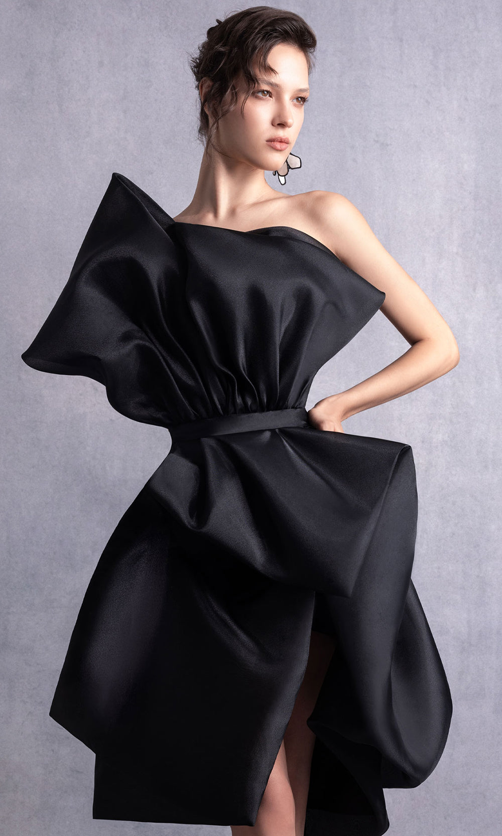 MNM Couture GOS2528 - Draped Bodice Knee-Length A-Line Dress Cocktail Dresses