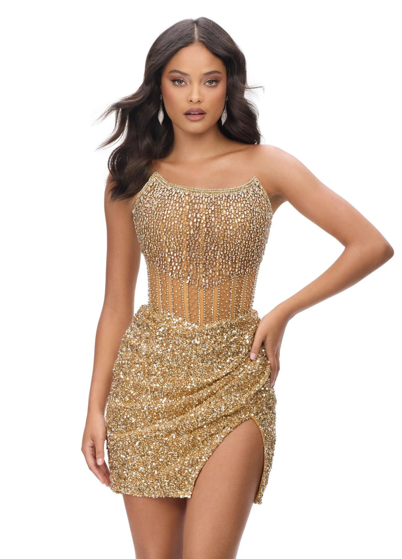 Ashley Lauren 4564 - Scoop Mini Dress