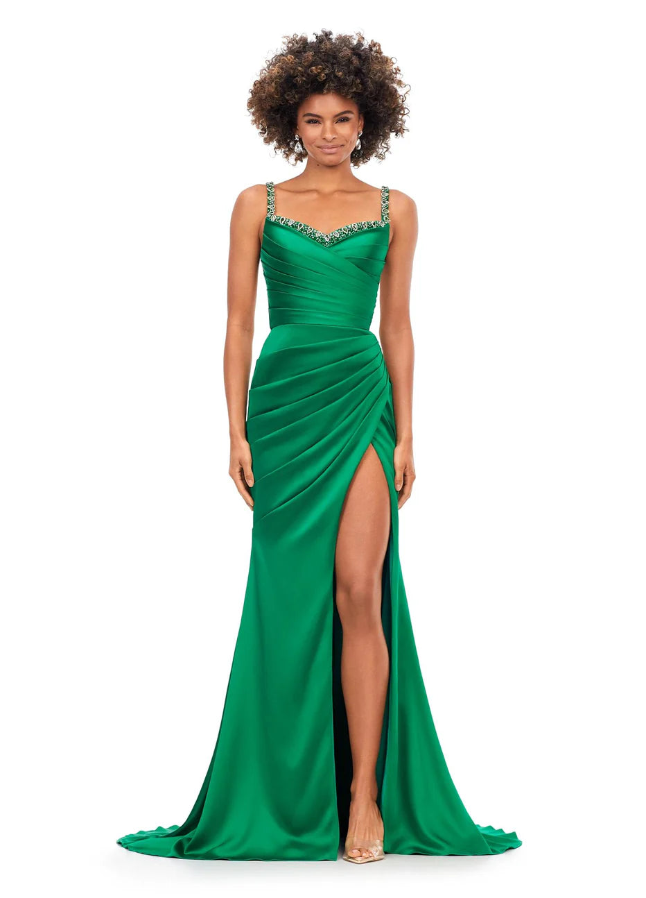 Ashley Lauren 11298 - High Slit Gown