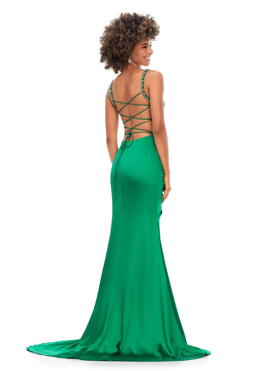 Ashley Lauren 11298 - High Slit Gown
