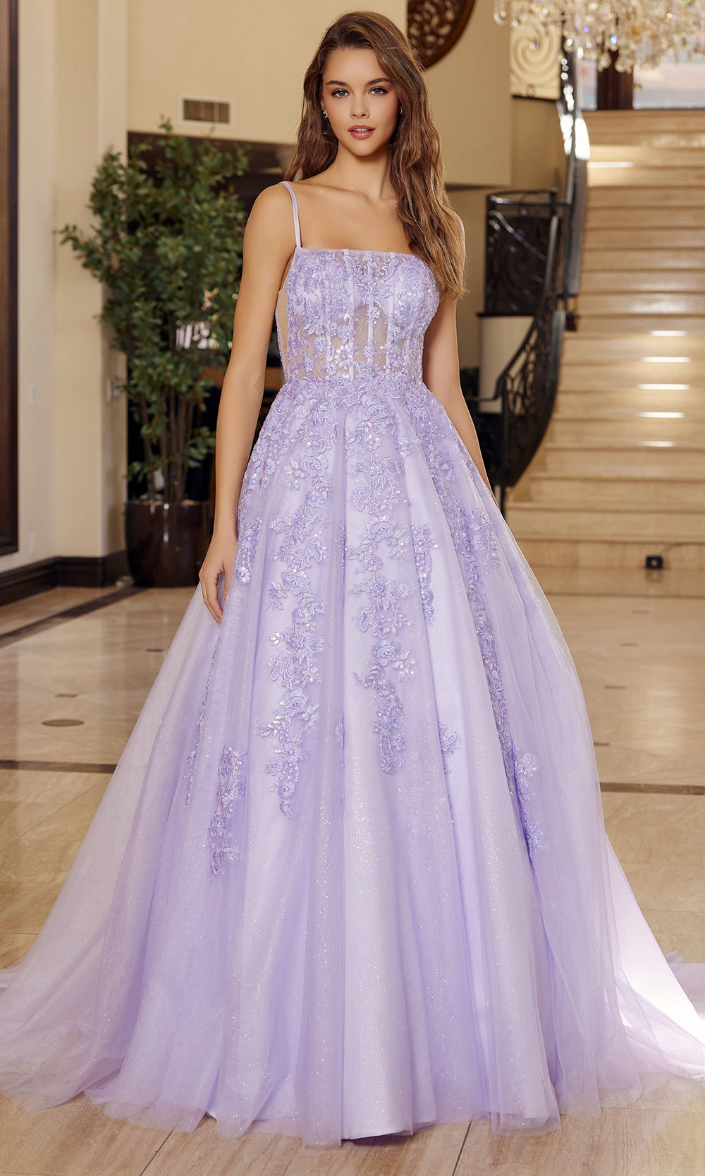 Nox Anabel H1880 - Beaded Bodice Tulle Ball Gown Prom Dresses