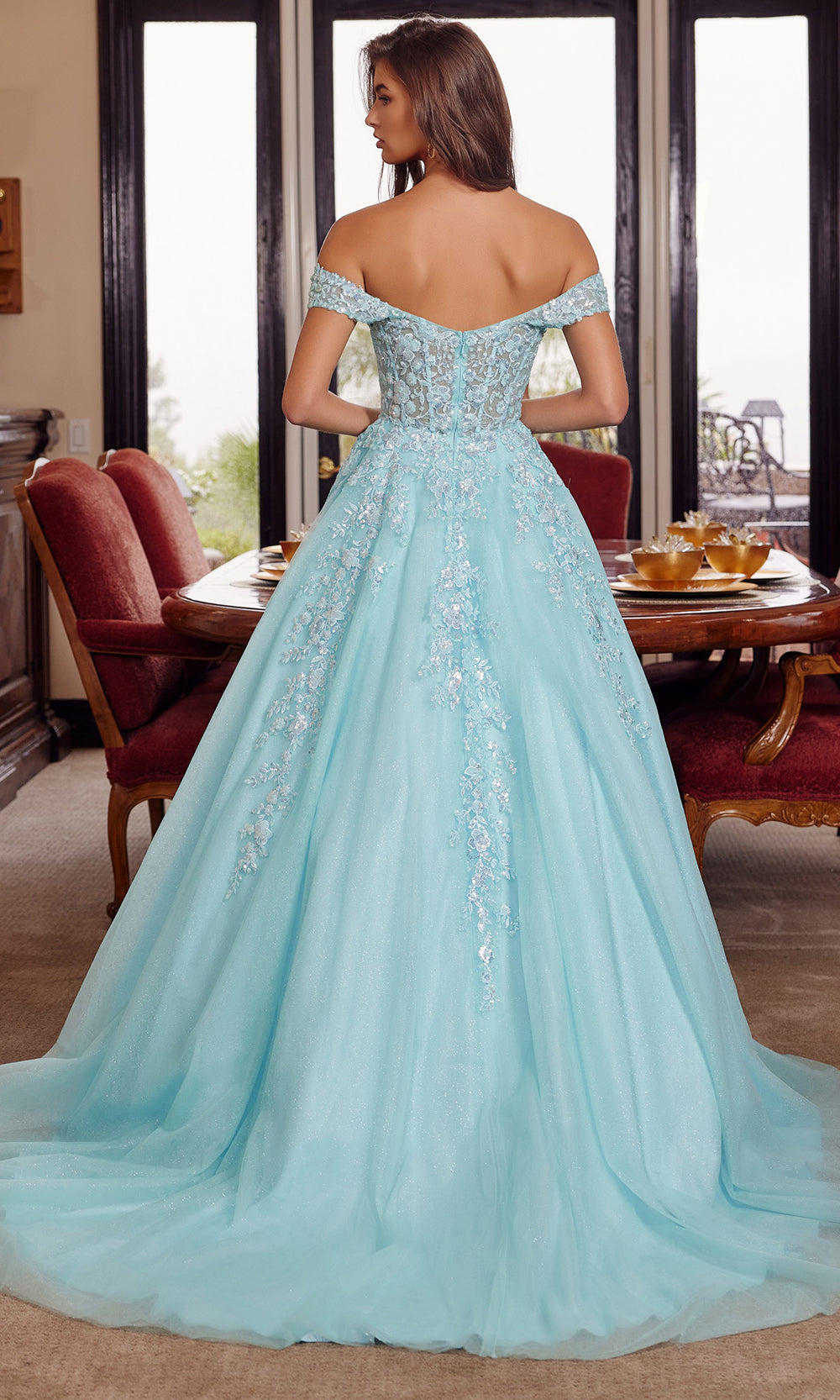 Nox Anabel H1881 - Beaded Bodice Tulle Ball Gown Prom Dresses