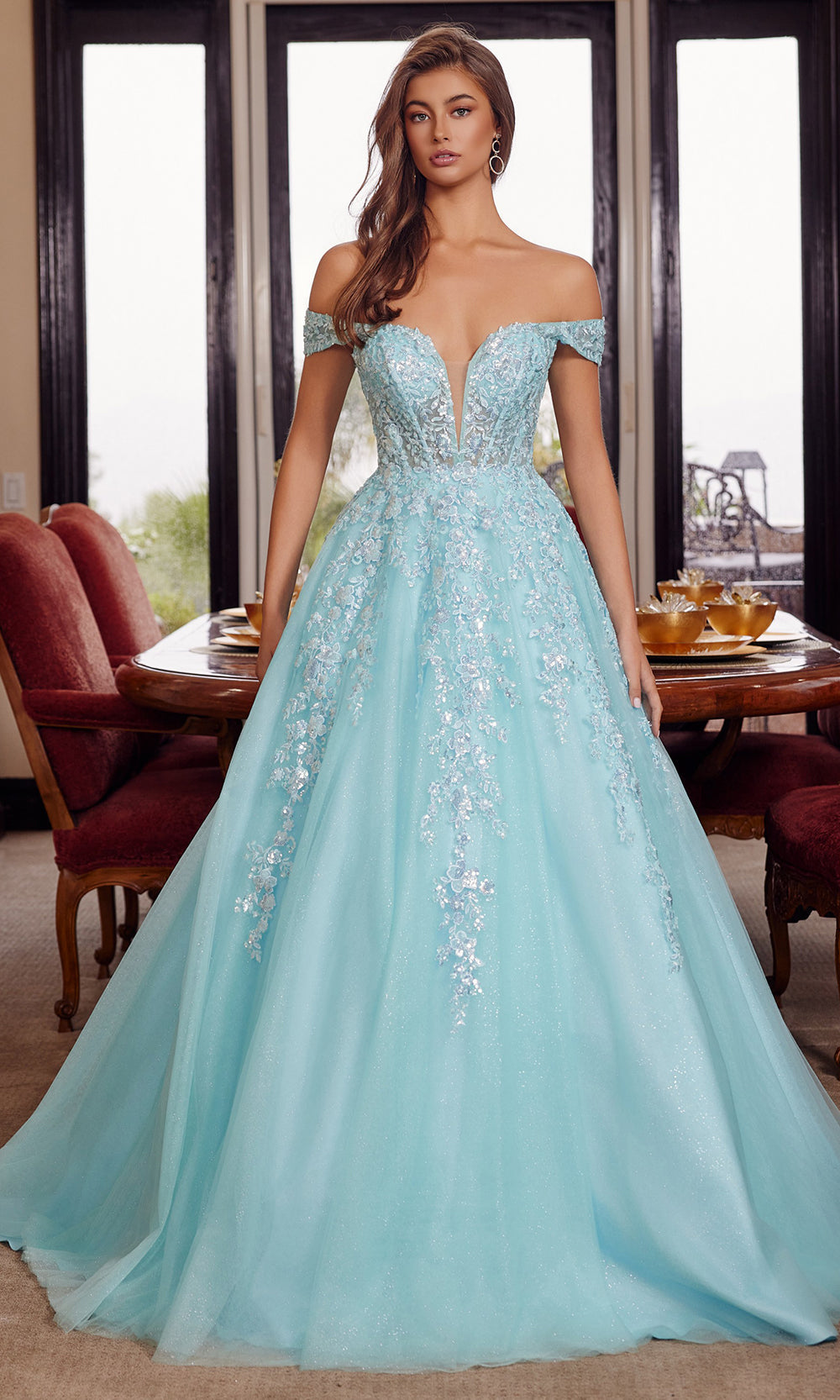 Nox Anabel H1881 - Beaded Bodice Tulle Ball Gown Prom Dresses