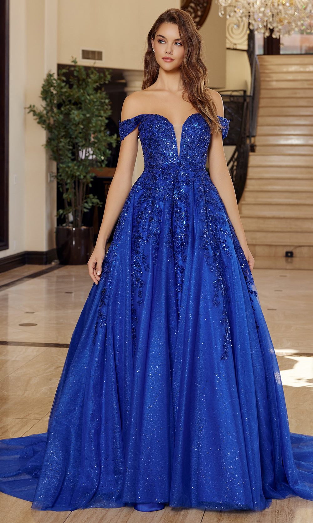 Nox Anabel H1881 - Beaded Bodice Tulle Ball Gown Prom Dresses
