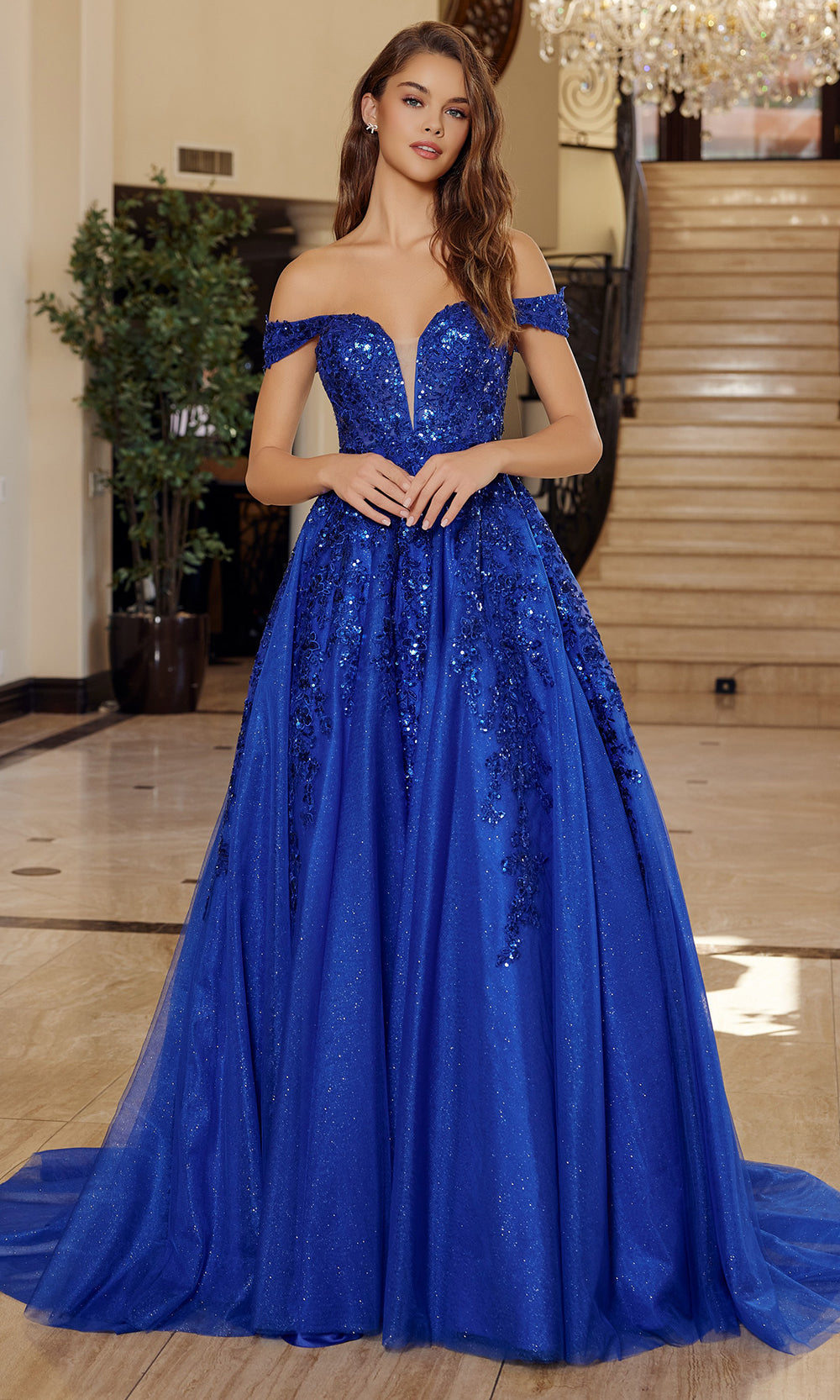 Nox Anabel H1881 - Beaded Bodice Tulle Ball Gown Prom Dresses
