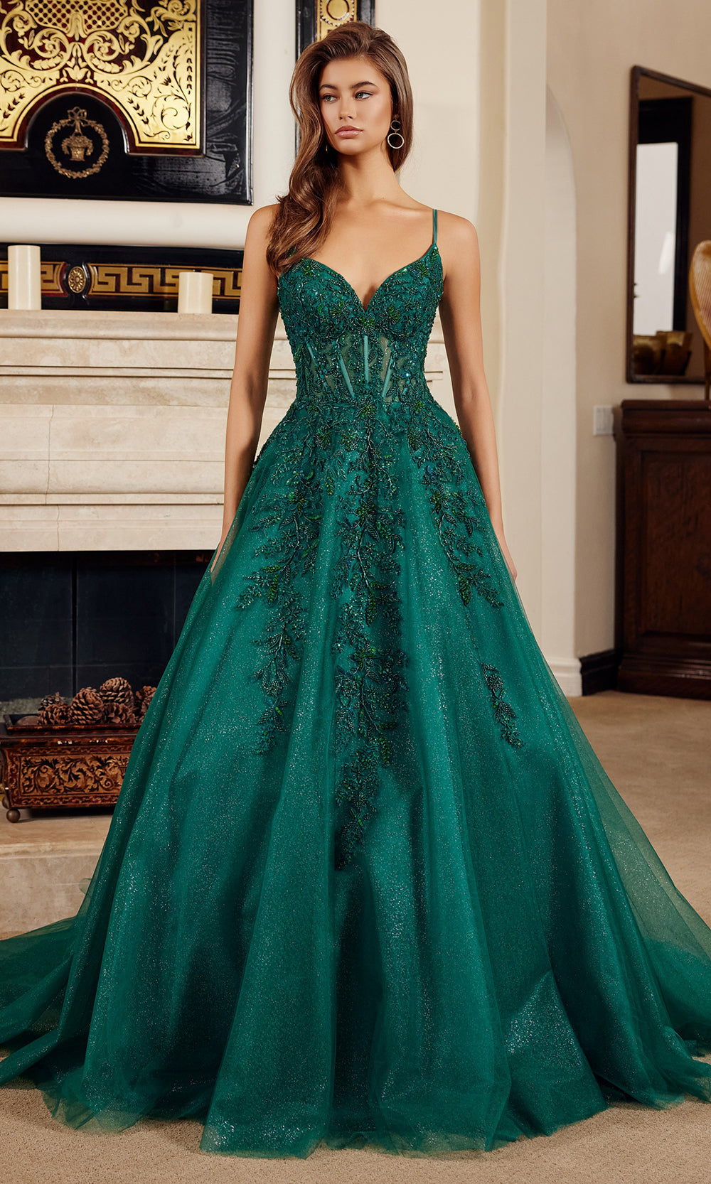 Nox Anabel H1883 - Beaded Bodice Tulle Ball Gown Prom Dresses