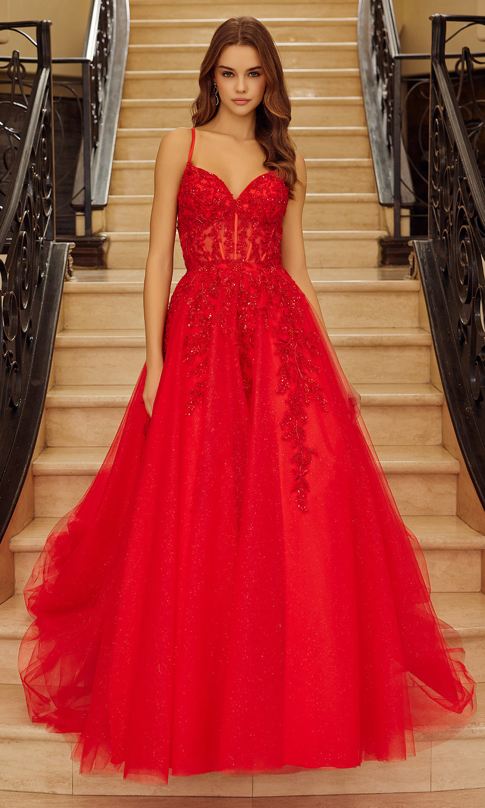 Nox Anabel H1883 - Beaded Bodice Tulle Ball Gown Prom Dresses
