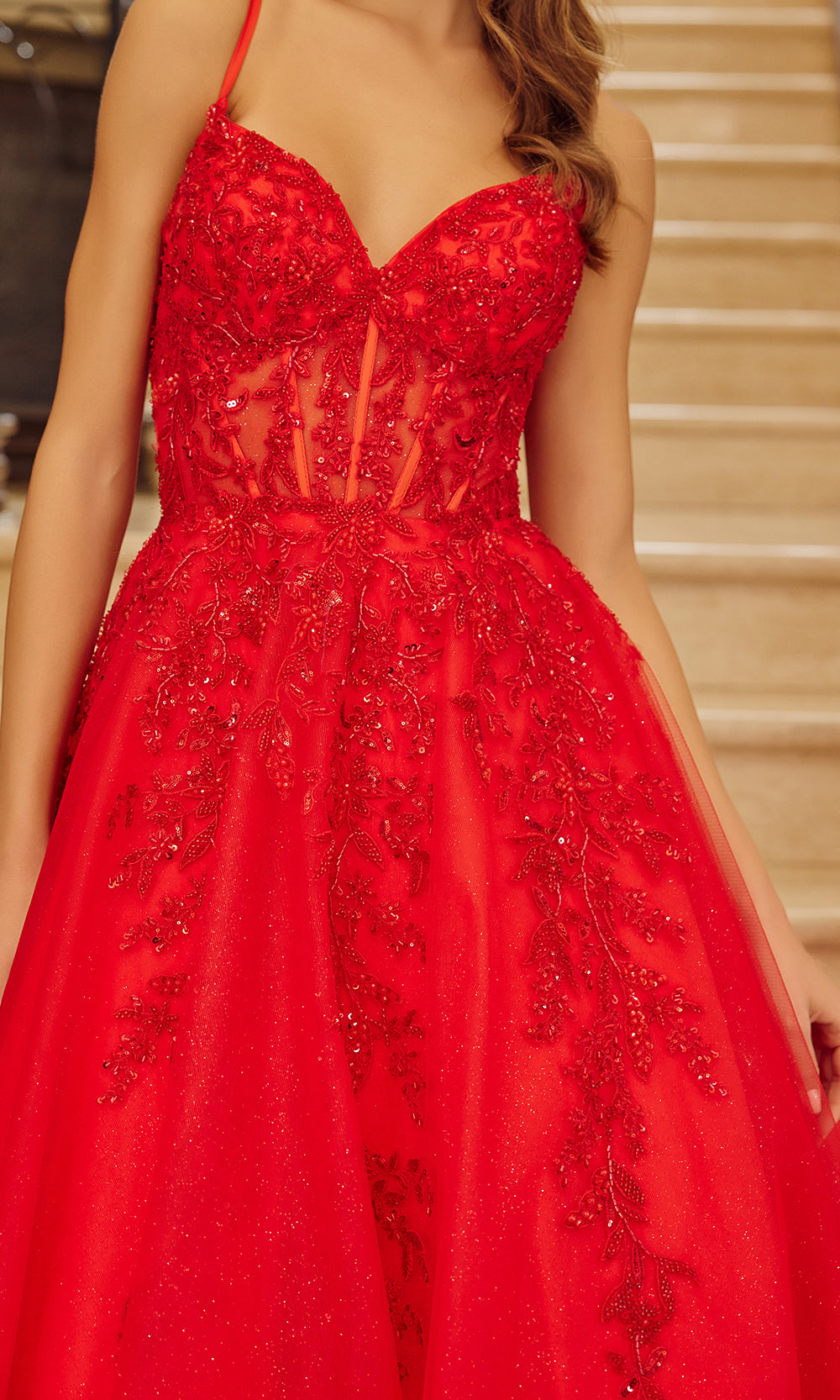 Nox Anabel H1883 - Beaded Bodice Tulle Ball Gown Prom Dresses