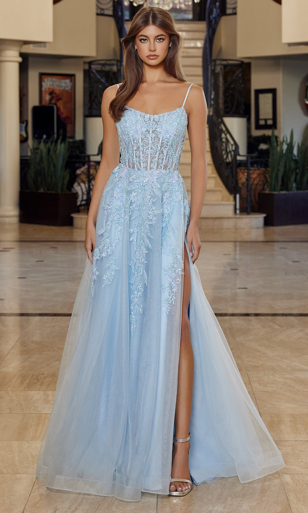 Nox Anabel H1886 - Corset Style Lace Evening Dress Prom Dresses