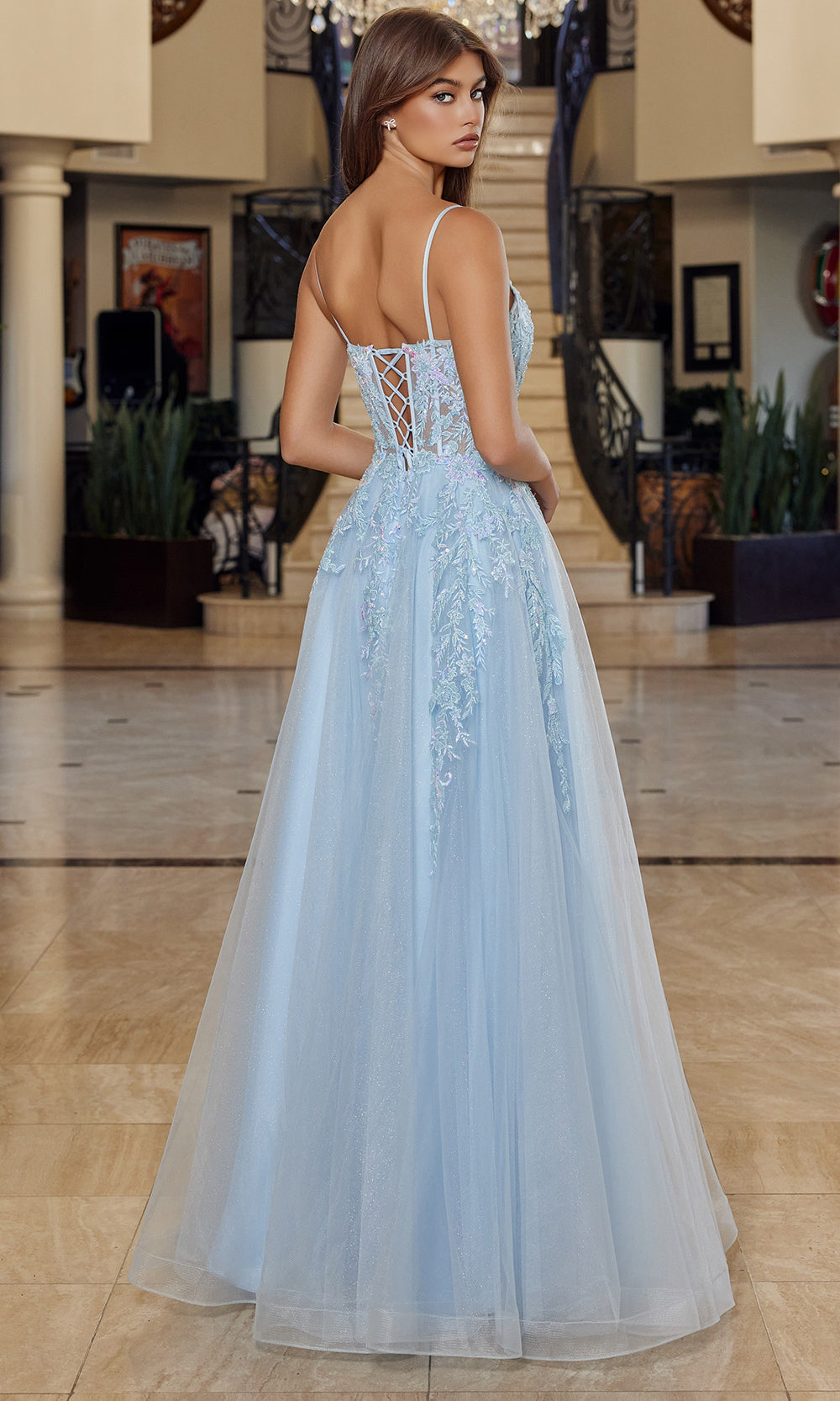 Nox Anabel H1886 - Corset Style Lace Evening Dress Prom Dresses