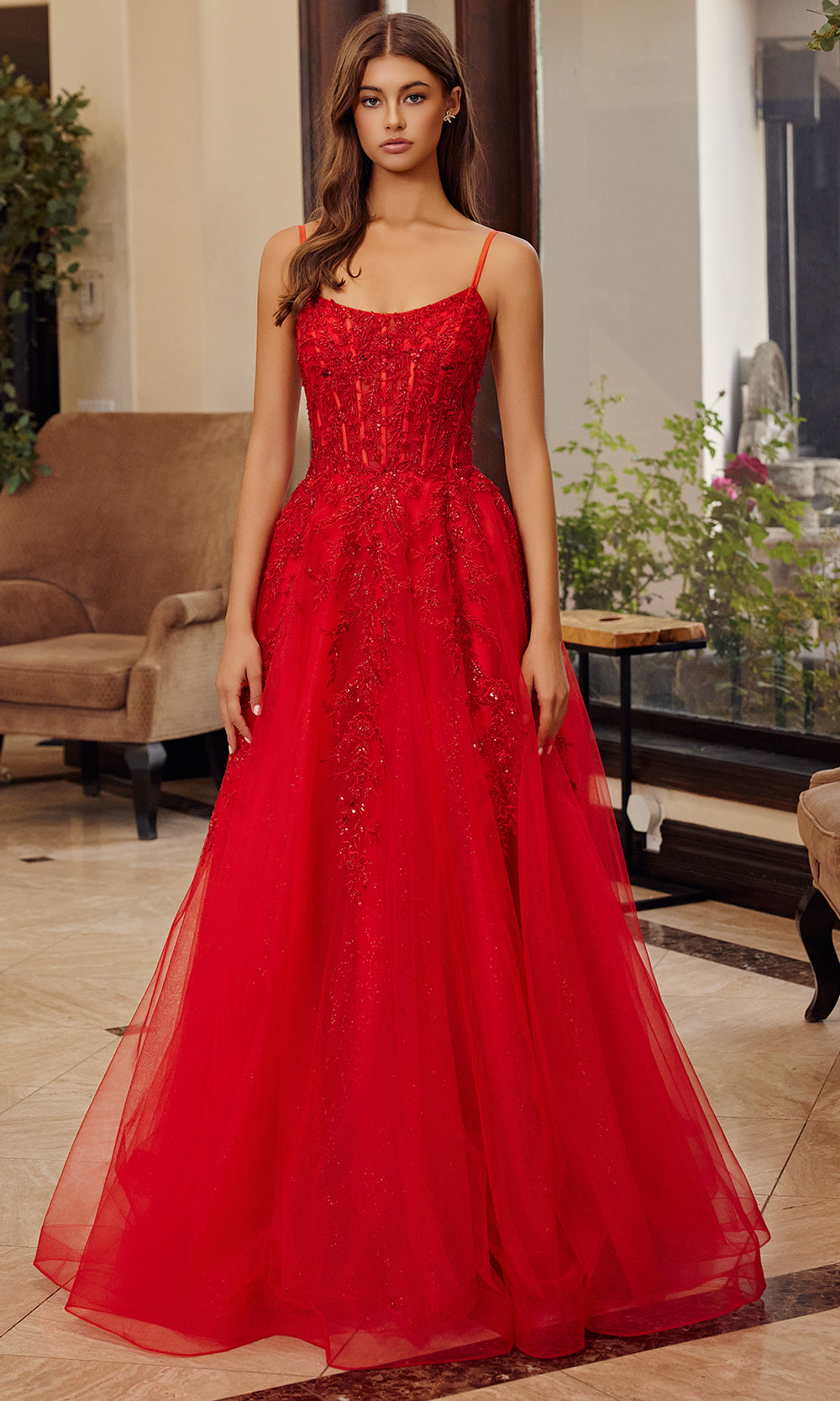 Nox Anabel H1886 - Corset Style Lace Evening Dress Prom Dresses