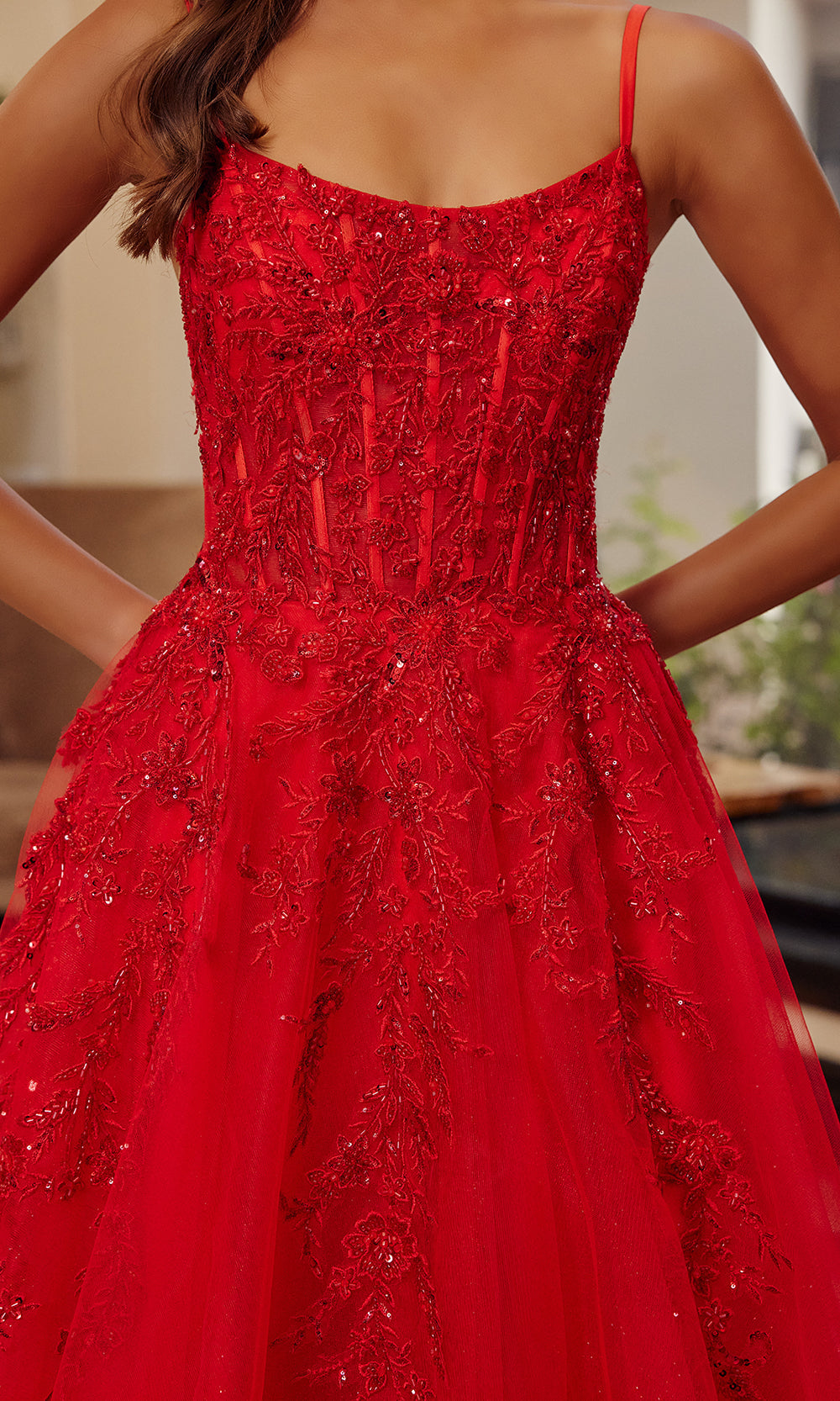 Nox Anabel H1886 - Corset Style Lace Evening Dress Prom Dresses