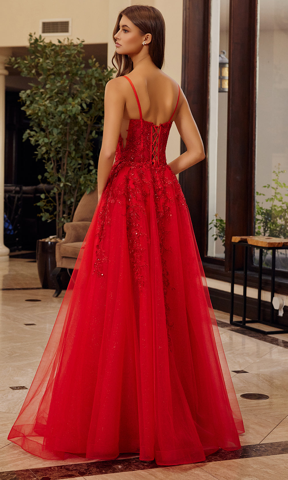 Nox Anabel H1886 - Corset Style Lace Evening Dress Prom Dresses