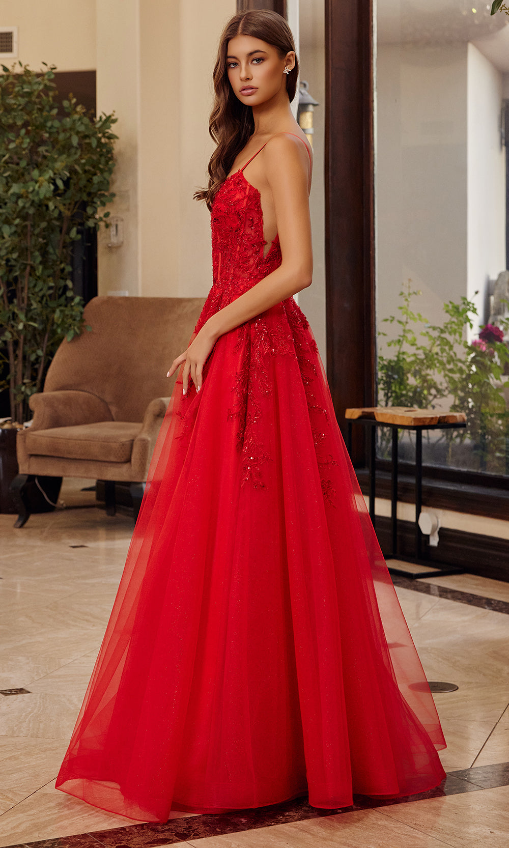 Nox Anabel H1886 - Corset Style Lace Evening Dress Prom Dresses