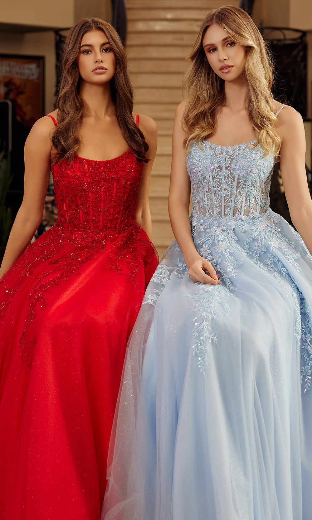 Nox Anabel H1886 - Corset Style Lace Evening Dress Prom Dresses