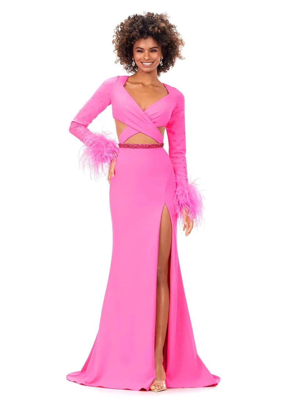 Ashley Lauren 11308 - V-Neck Dress