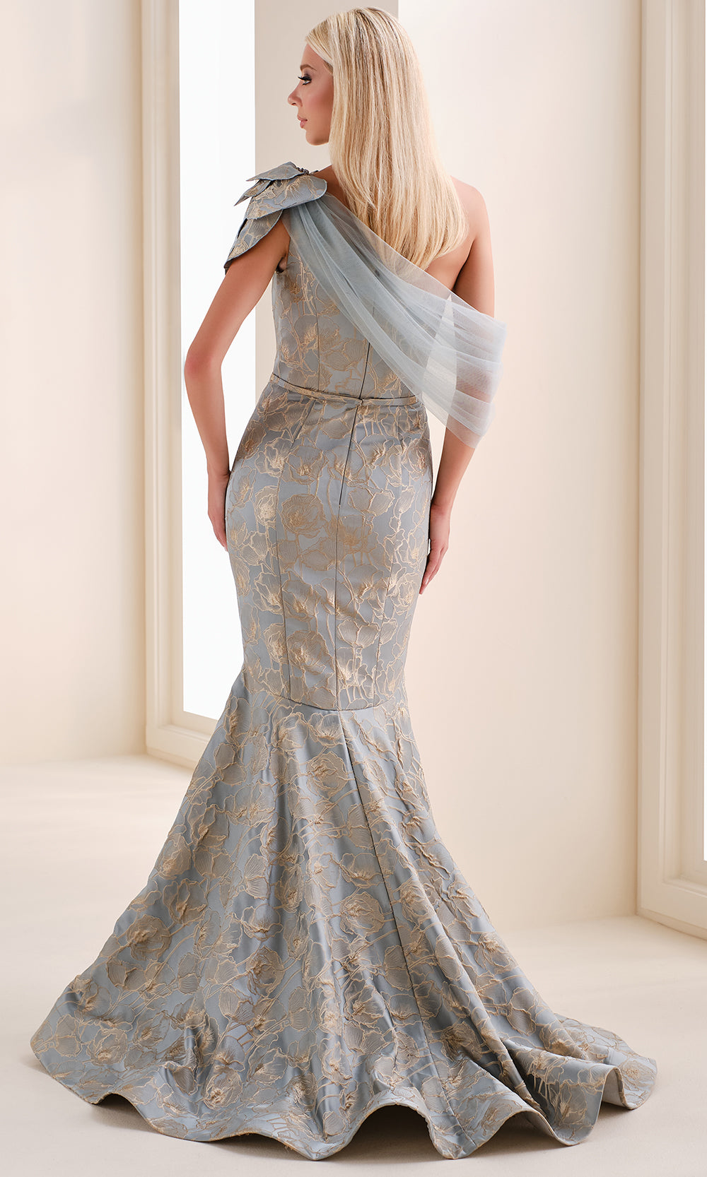 Ivonne D ID1201 - Floral Brocade Mermaid Formal Gown Formal Gowns