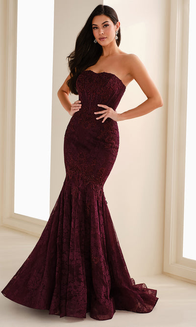 Ivonne D ID1403 - Sweetheart Allover Lace Trumpet Gown Formal Gowns