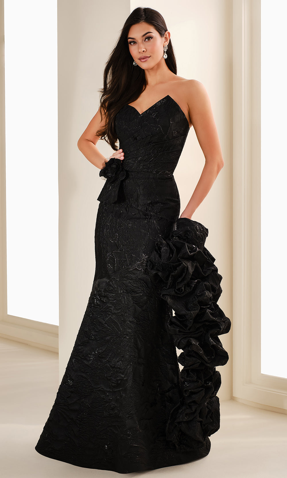 Ivonne D ID1405 - Sweetheart Brocade Mermaid Gown Formal Gowns