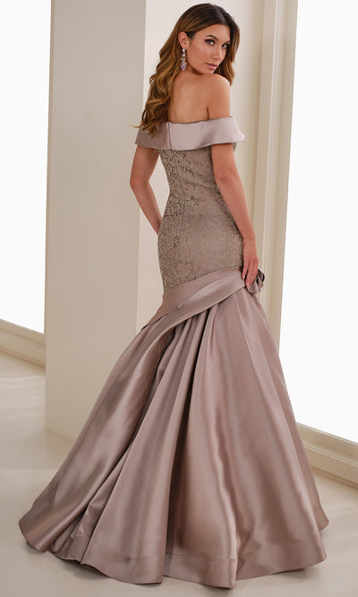 Ivonne D ID1409 - Off shoulder Mikado Trumpet Gown Formal Gowns