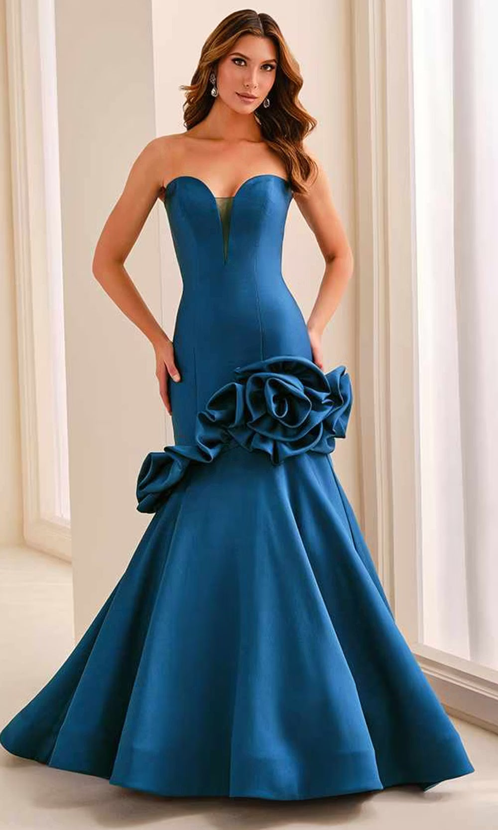 Ivonne D ID2209 - Trumpet Strapless Evening Dress Prom Dresses in Black and Blue