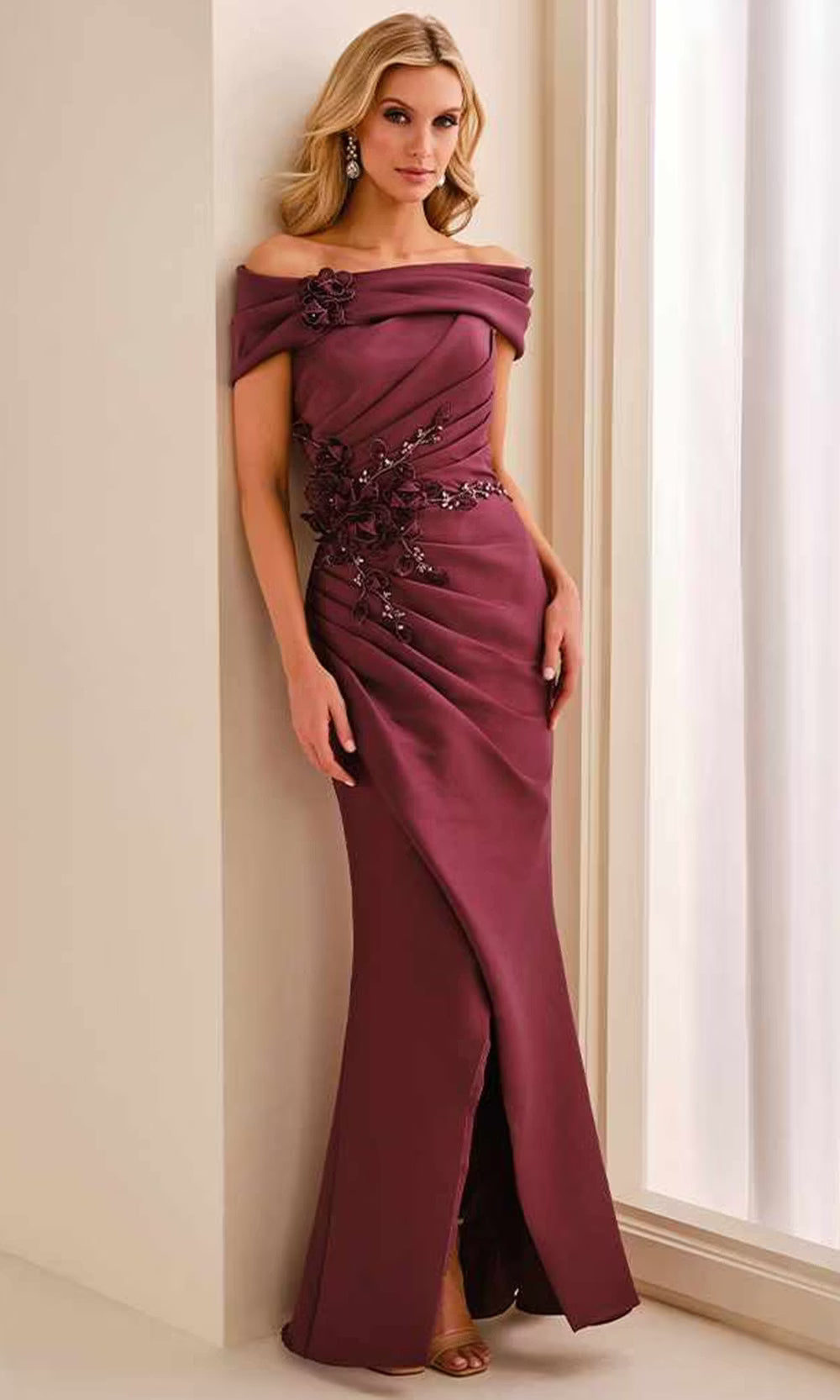 Ivonne D ID2210 - Strapless Pleated Mikado Dress with Overskirt Prom Dresses in Red  