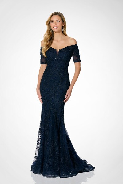 Ivonne D ID925 - Short Sleeve Gown