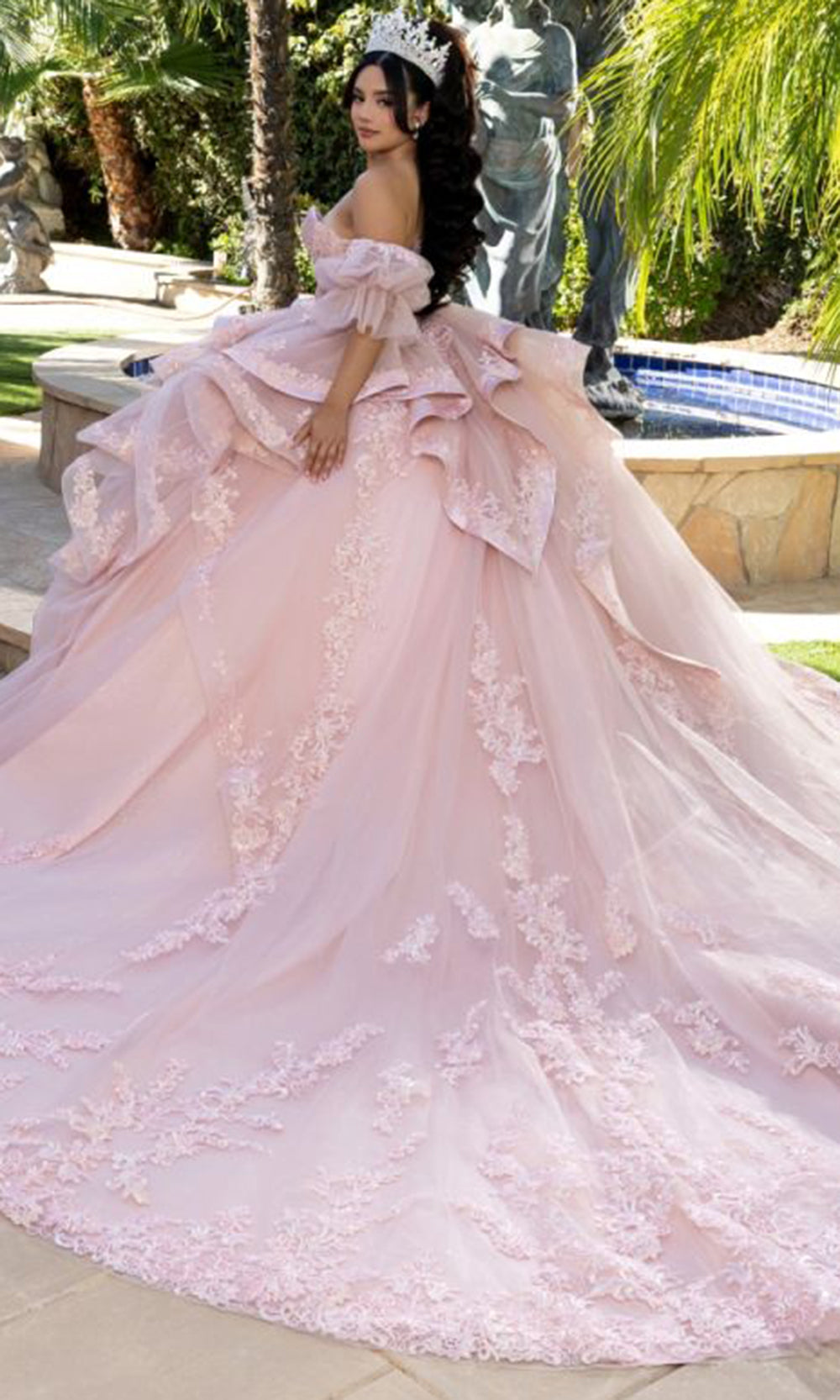 May Queen LK289 - Sweetheart Neck Ruffle Layered Ballgown