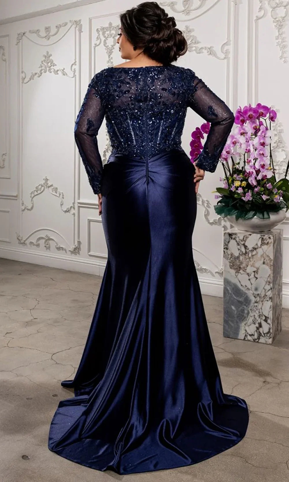 May Queen MQ2204 - V-Neckline Beaded Embroidered Formal Gown