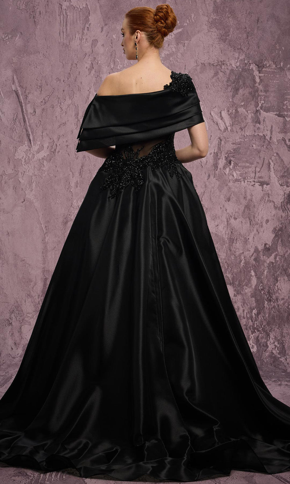 MNM COUTURE J03128 - Off Shoulder Bead Embellished Ballgown Ball Gowns in Black 