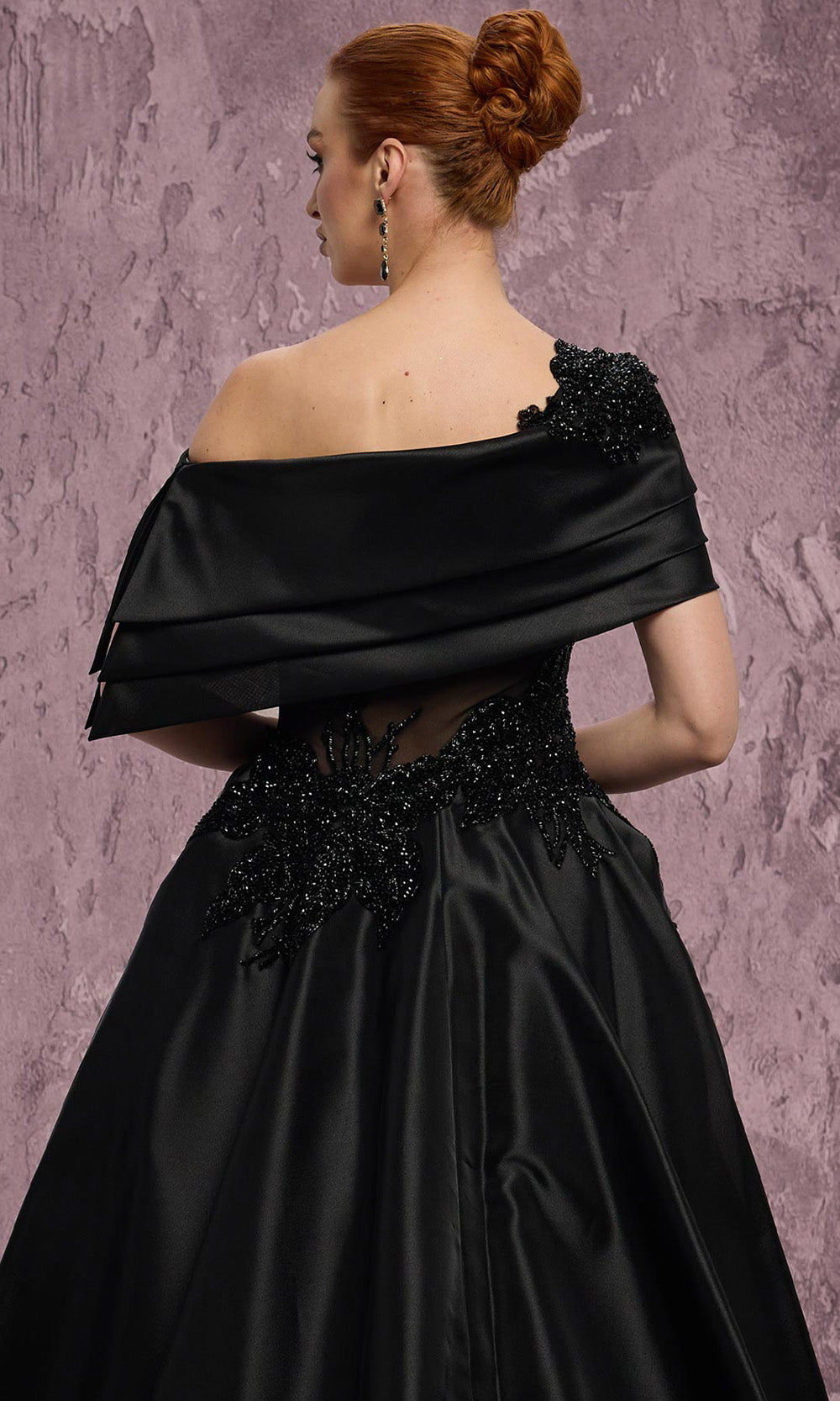 MNM COUTURE J03128 - Off Shoulder Bead Embellished Ballgown Ball Gowns in Black 
