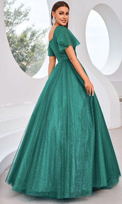 J'Adore Dresses J25002 - Flutters Sleeve Evening Ballgown Special Occasion Dresses