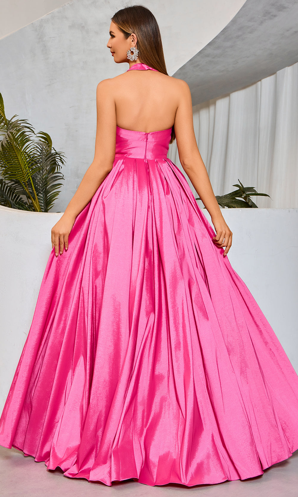 J'Adore Dresses J25013 - Backless Halter Evening Dress J'Adore Dresses J25013 - Backless Halter Evening Dress
