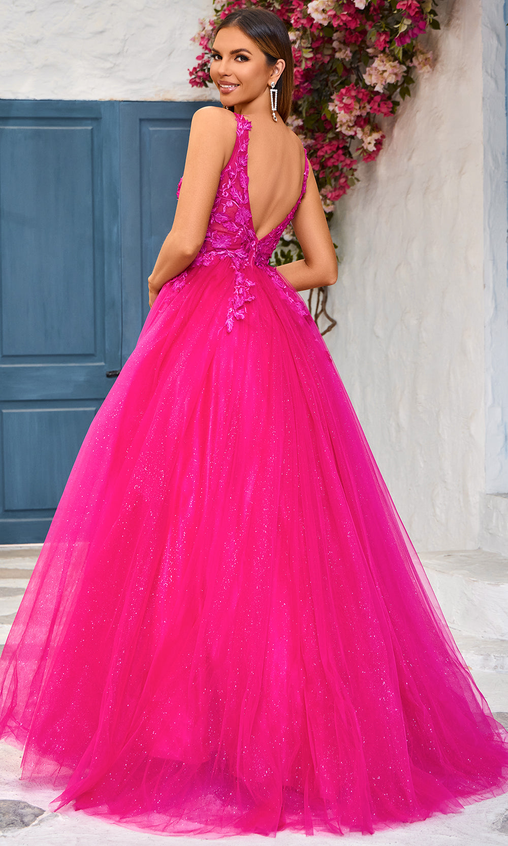 J'Adore Dresses J25028 - Sleeveless Open Back Ballgown Special Occasion Dresses