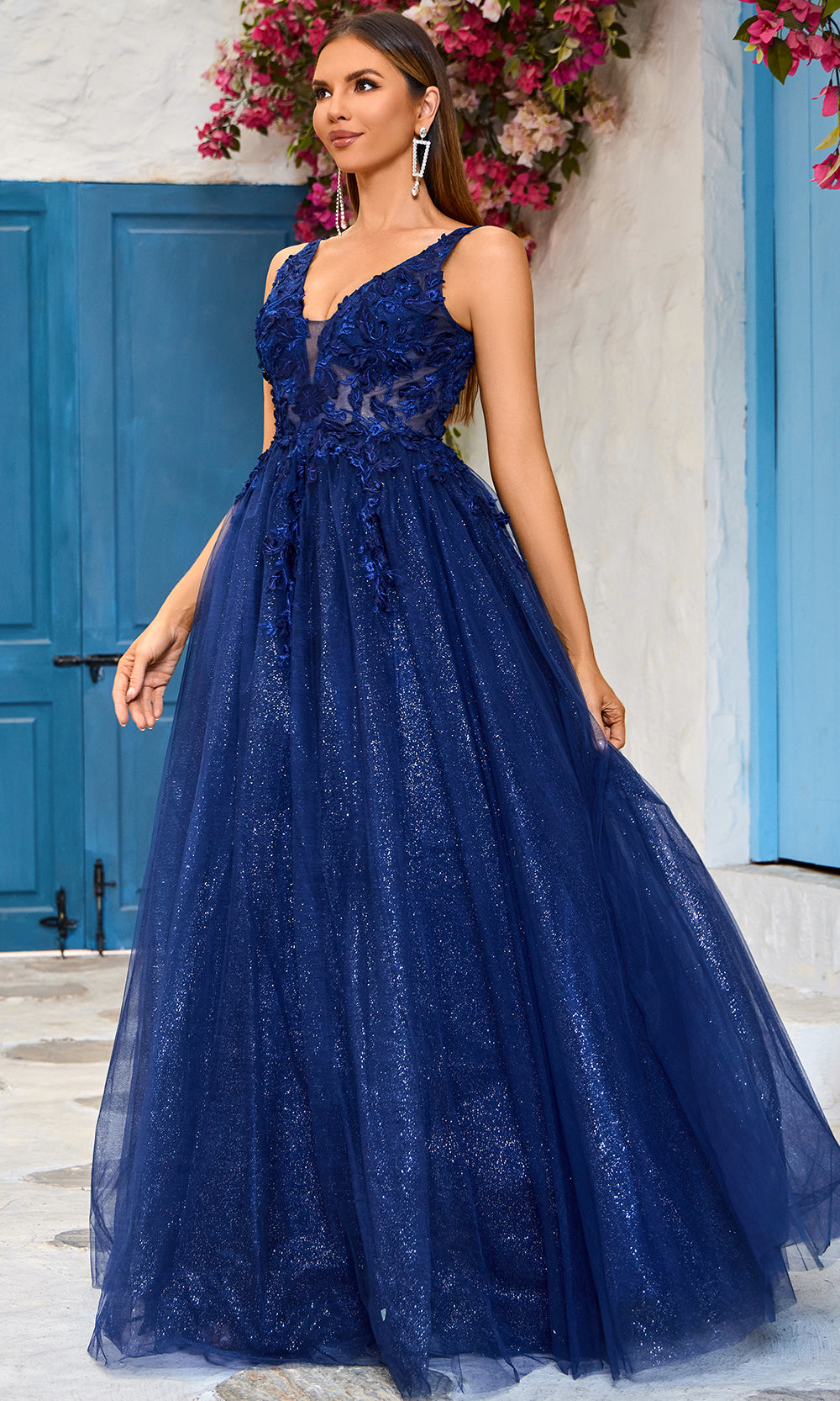 J'Adore Dresses J25028 - Sleeveless Open Back Ballgown Special Occasion Dresses