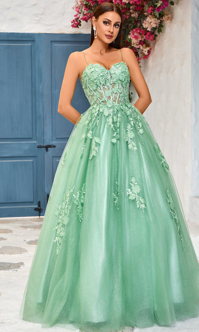 J'Adore Dresses J25029 - Embroidered Sleeveless Ballgown Special Occasion Dresses