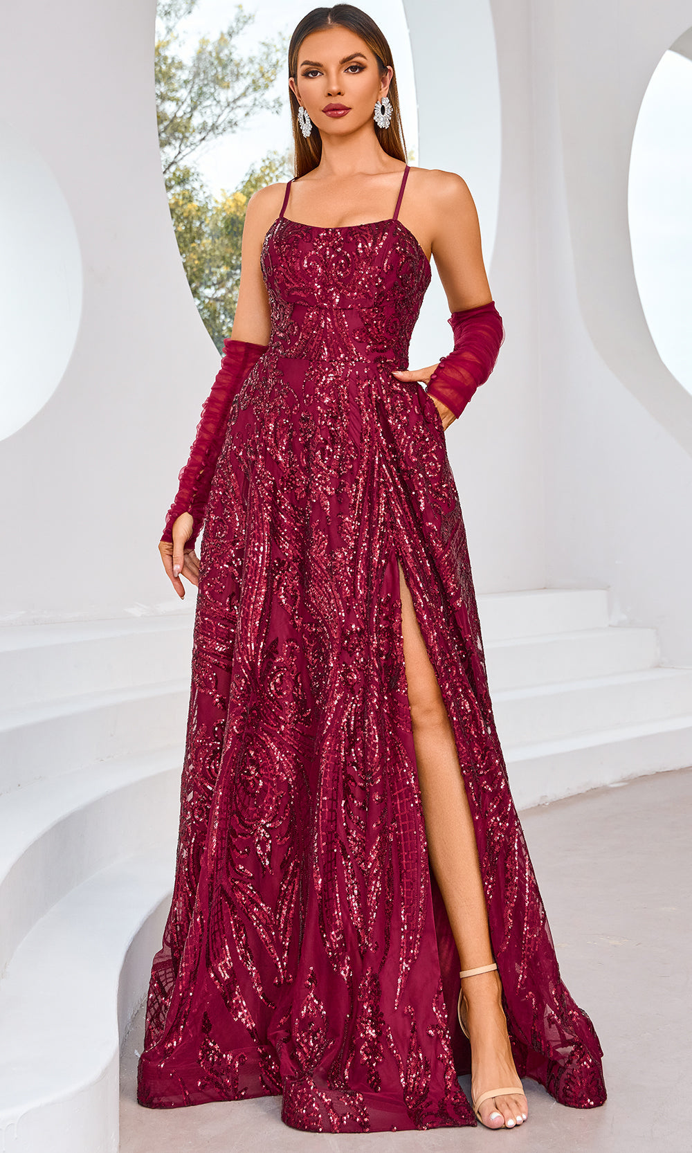 J'Adore Dresses J25031 - Embroidered A-Line Prom Gown Special Occasion Dresses