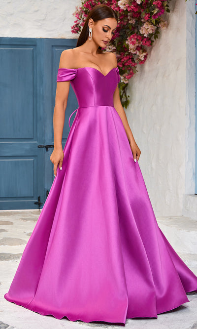 J'Adore Dresses J25039 - Sweetheart Neck Off-Shoulder Prom Gown Special Occasion Dresses